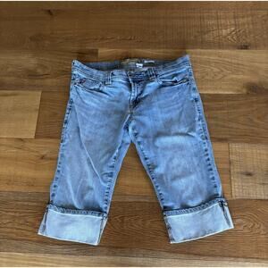 Old Navy Happy Capri Jeans Low Rise Cuffed Light Wash Y2K Size 12